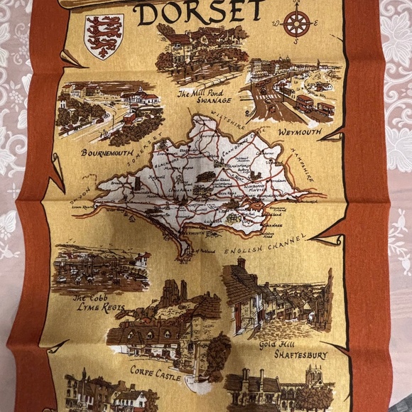 Dorset United Kingdom Souvenir Tea Towel - Picture 1 of 3